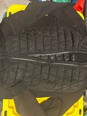 Men's Black Quilted Bomber Jacket